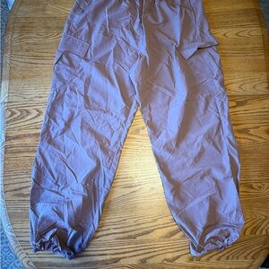 All in Motion Purple Cargo Pants with Elastic Cuffs